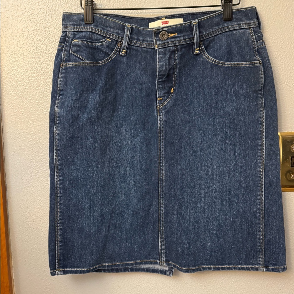 Levi's Blue Denim Mini Skirt